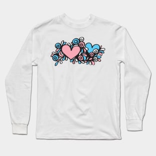 Trans Hearts and Flowers Long Sleeve T-Shirt